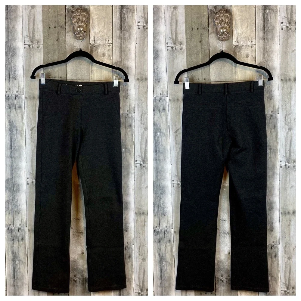 Betabrand Classic Dress Pant Yoga Pant Straight in Charcoal Grey Size XS Petite.